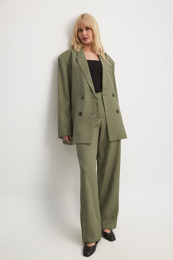 NA-KD Trend Raka kostymbyxor grön