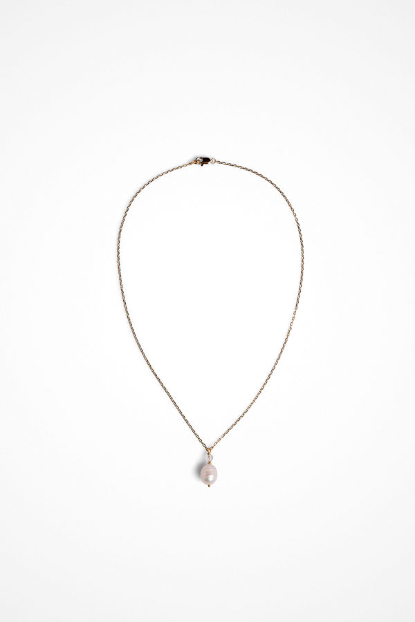 NA-KD smycke Halsband med liten hängande pärla vit