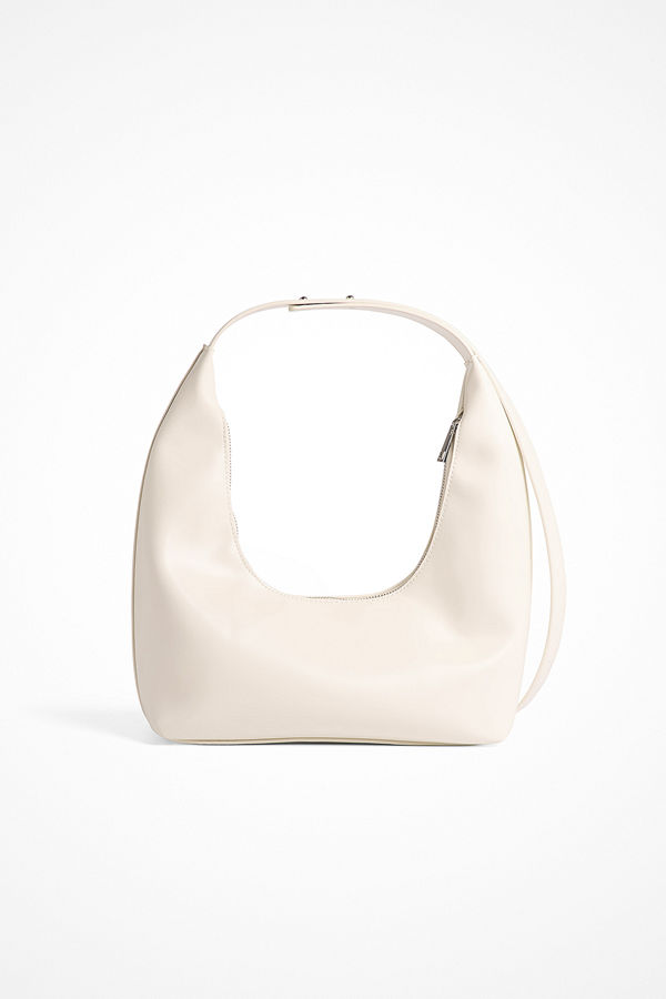 NA-KD Oblong axelväska offvit