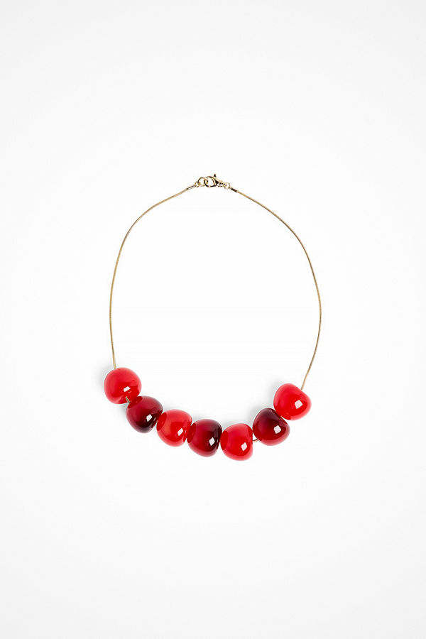 NA-KD smycke Cherry Necklace röd