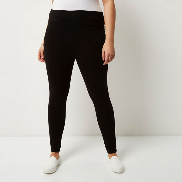 River Island Plus Black high rise leggings