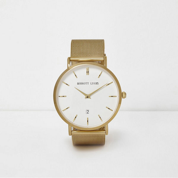 River Island Gold plated mesh Abbott Lyon watch