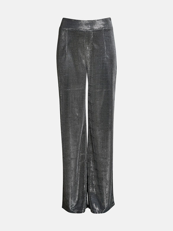 Bik Bok grå byxor Silver wide leg trousers - Silver