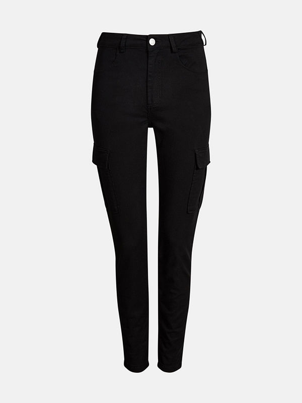 Bik Bok svarta byxor Inga cargo trousers - Svart