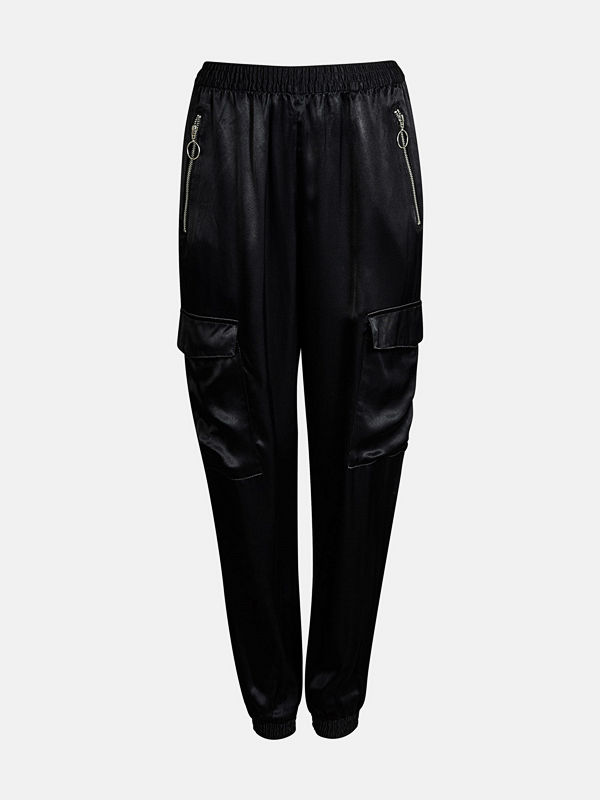 Bik Bok svarta byxor Shine trousers - Svart
