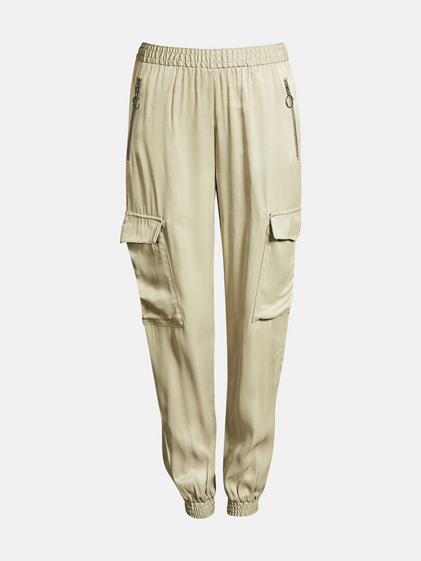 Bik Bok byxor Shine trousers - Ljusbeige