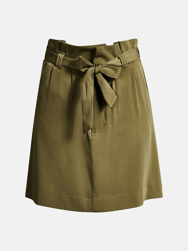 Bik Bok Wingy paper bag skirt - Olivgrön