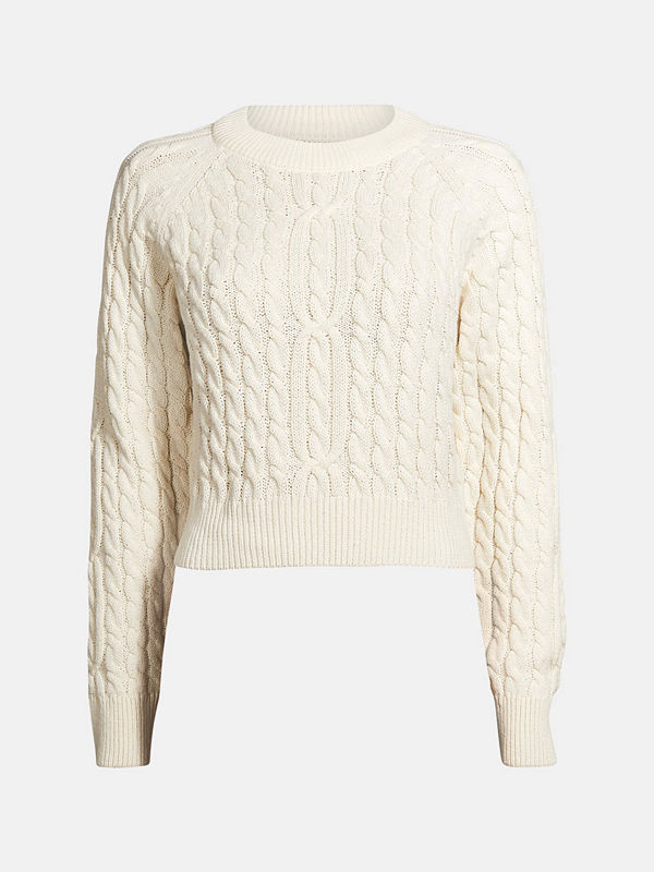 Bik Bok Paris cable knit jumper - Offwhite
