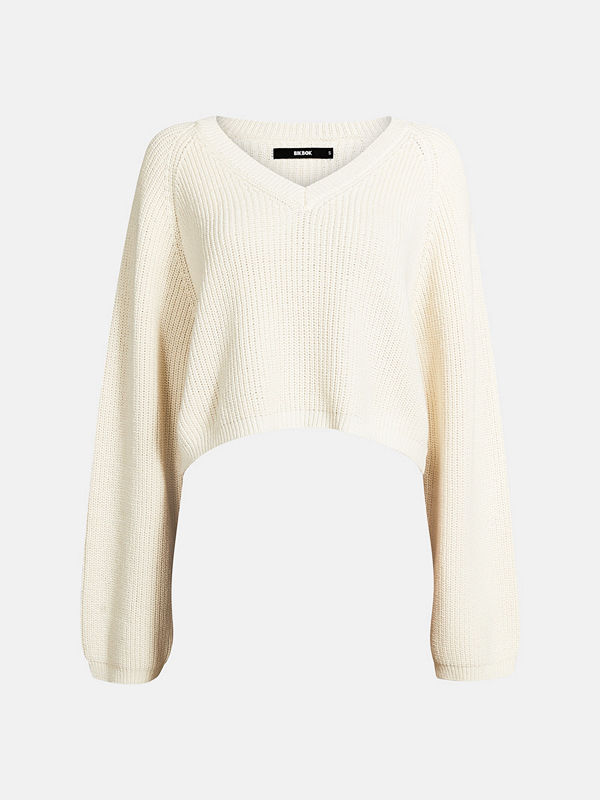 Bik Bok Wendy ribbed jumper - Vit