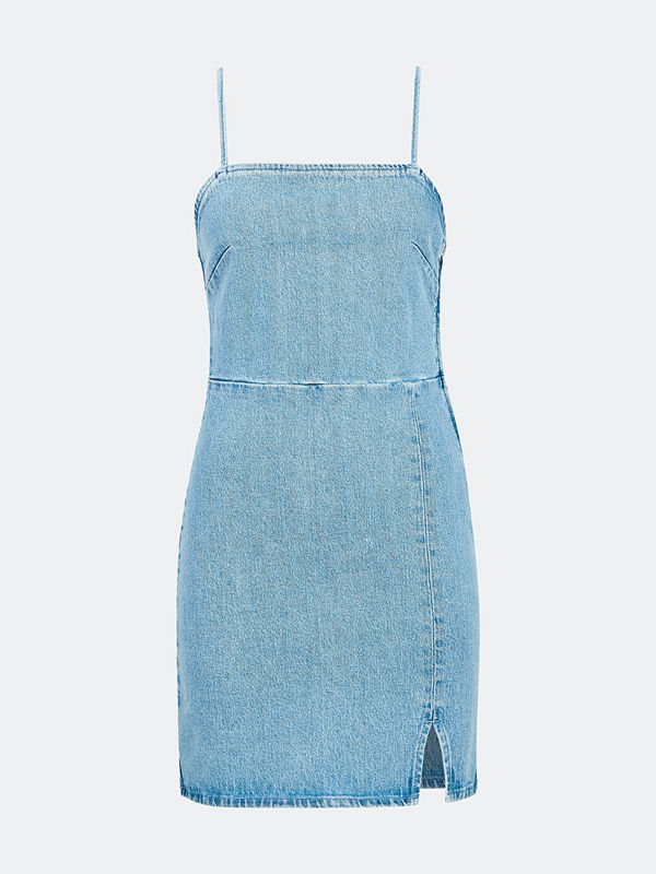 Bik Bok Kendall kort denimklänning - Blå