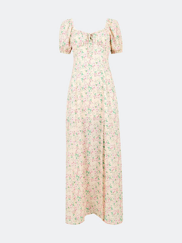 Bik Bok Judy lång klänning i chiffong - Multi