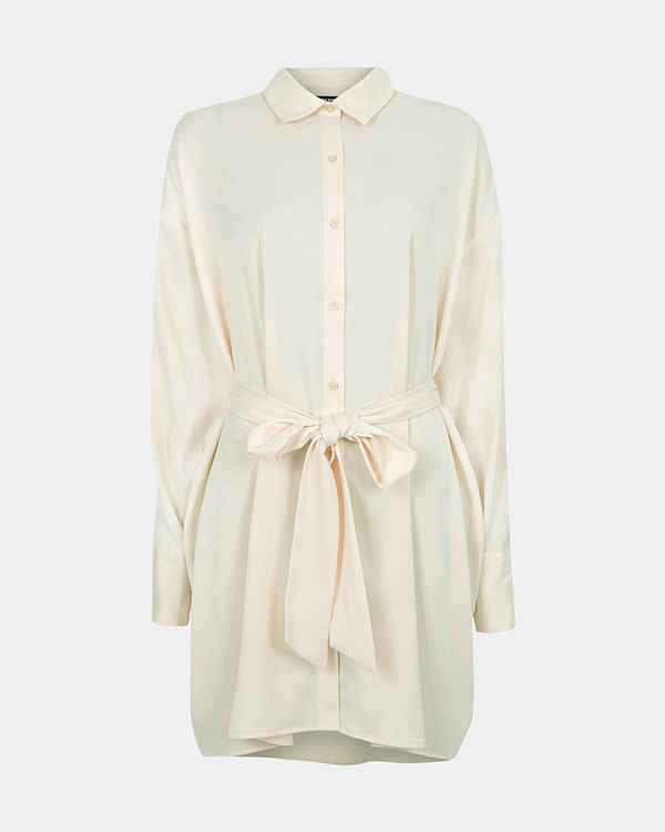 Bik Bok Hailey B Satin klänning - Offwhite
