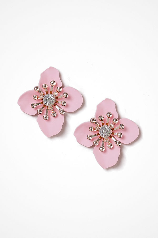 Gina Tricot örhängen Pastel Pink Flower Large Stud Earrings