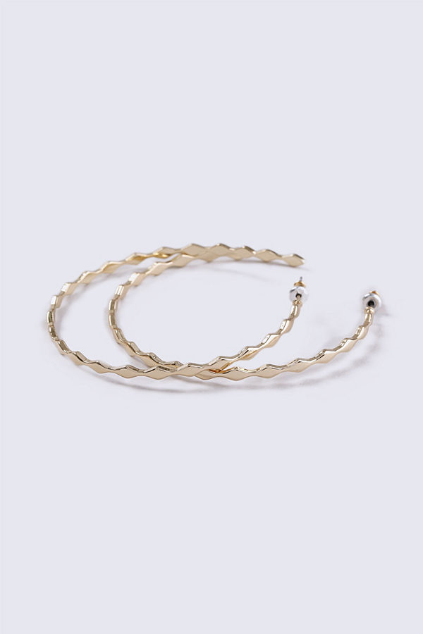 Gina Tricot örhängen Gold Look Diamond Fine Hoop Earrings