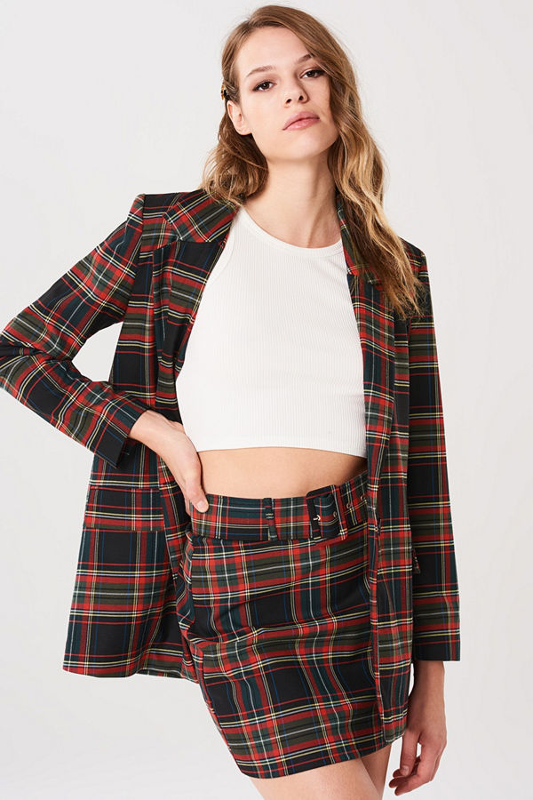 Gina Tricot Emmy checked skirt