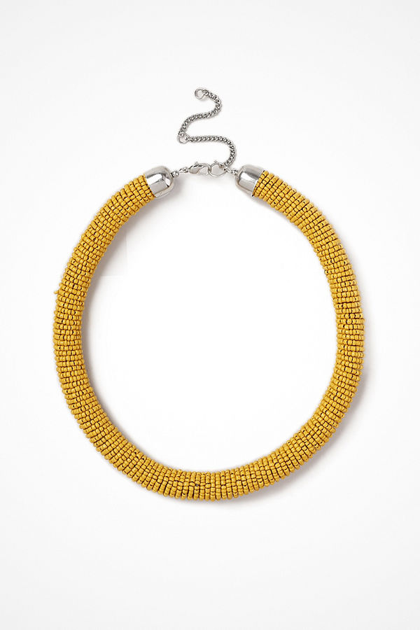 Gina Tricot halsband Mustard Beaded Tube Neckwear