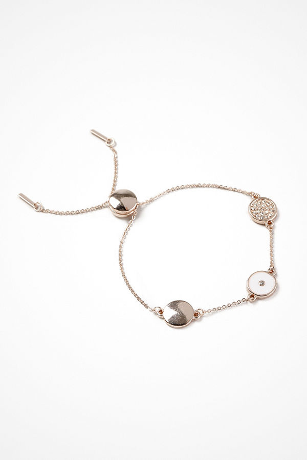 Gina Tricot armband Rose Gold Look Enamel Circle Wristwear