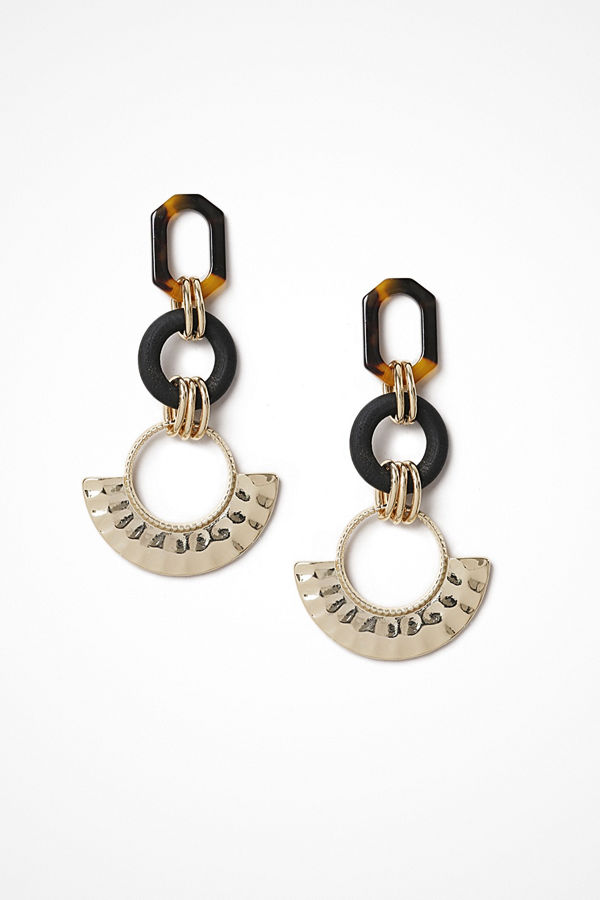 Gina Tricot örhängen Gold Look Circle Link Earrings