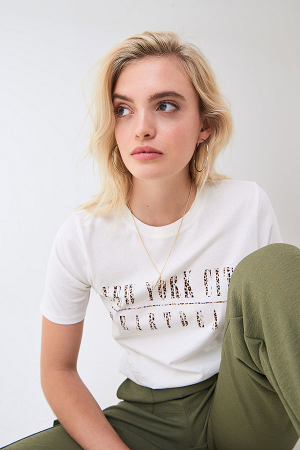 Gina Tricot Ivory tee