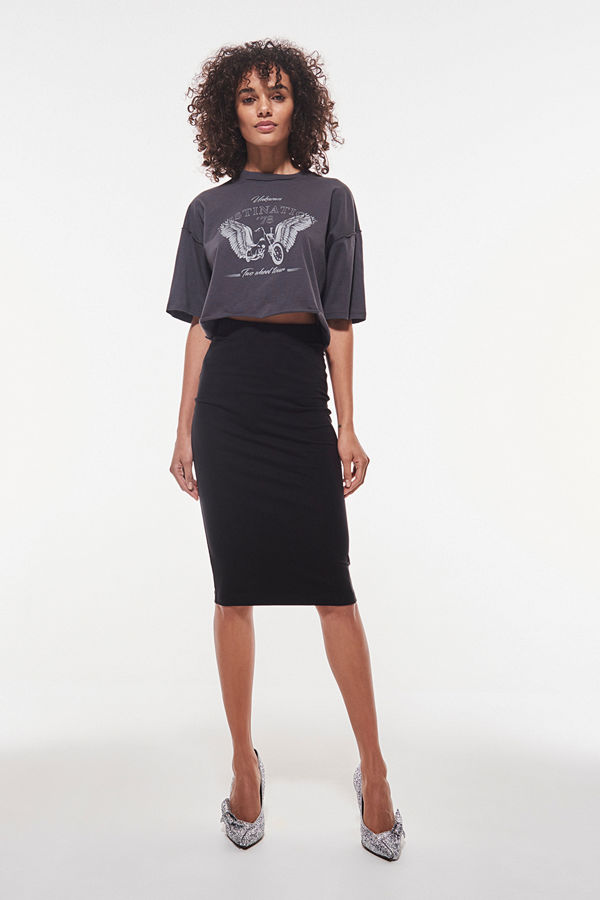 Gina Tricot Basic midi skirt