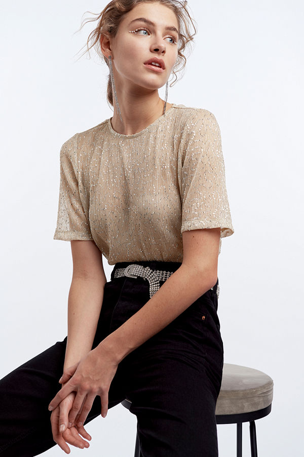 Gina Tricot Judy glitter top