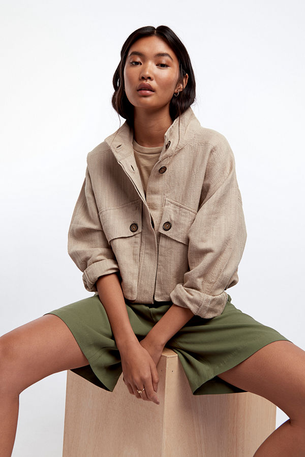 Gina Tricot Maja linen trucker jacket