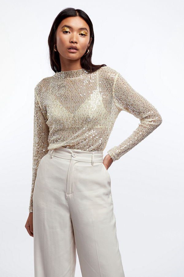 Gina Tricot Silvana sequins top