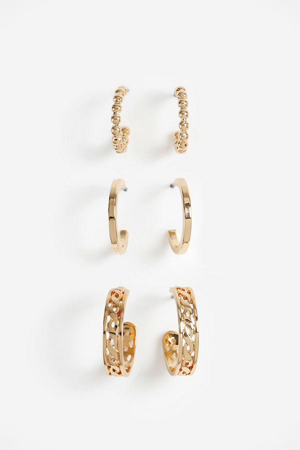 Gina Tricot örhängen GOLD 3PK MIX HOOP ER