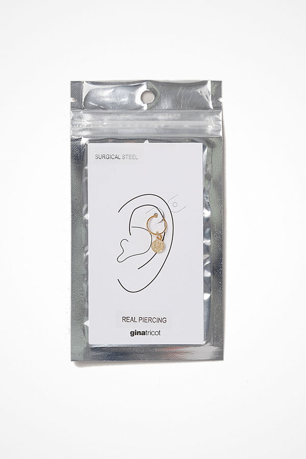 Gina Tricot örhängen GOLD COIN HOOP HELIX
