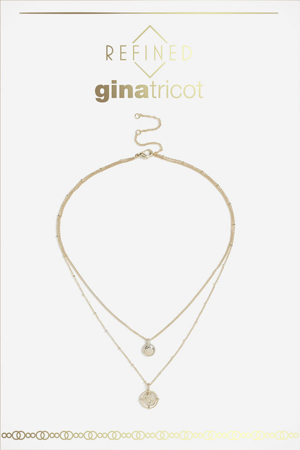 Gina Tricot halsband FINER GOLD COIN 2RW NW