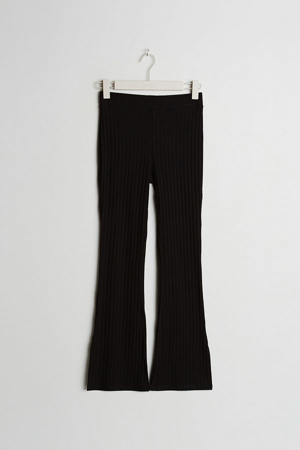 Gina Tricot svarta byxor Tara PETITE rib trousers