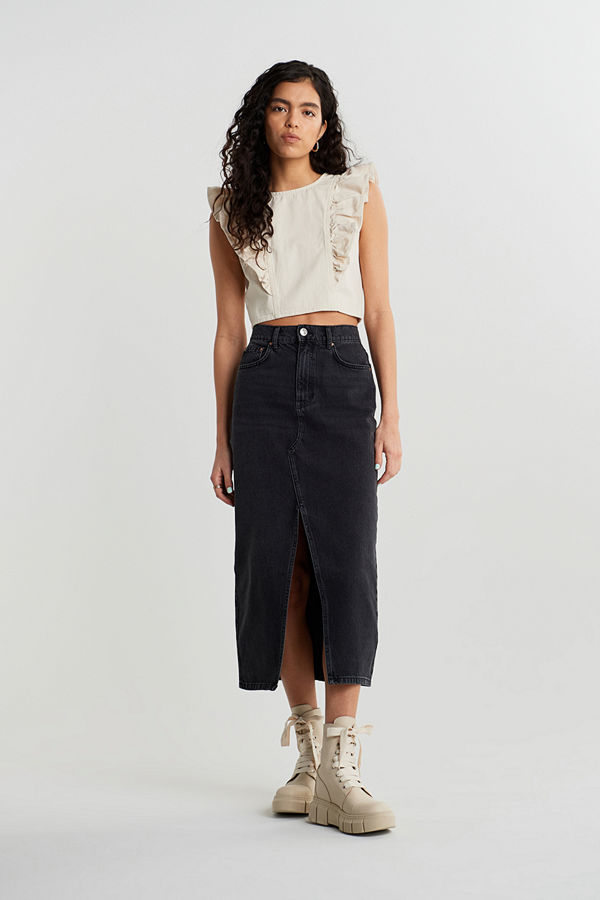 Gina Tricot Original long denim skirt
