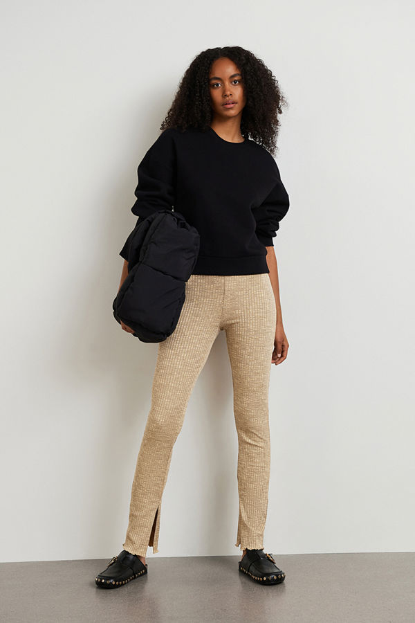 Gina Tricot omönstrade byxor Signe rib trousers