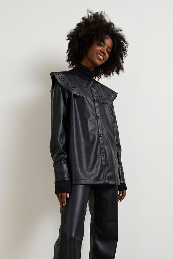 Gina Tricot Carol pu shirt