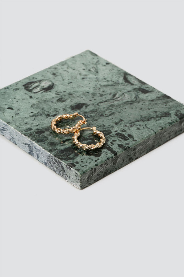 Gina Tricot örhängen Real Gold Plated Twisted Hoops
