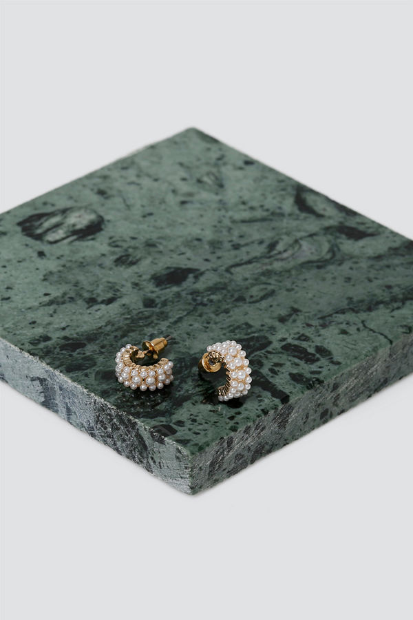 Gina Tricot örhängen Finer Pearl Hoops