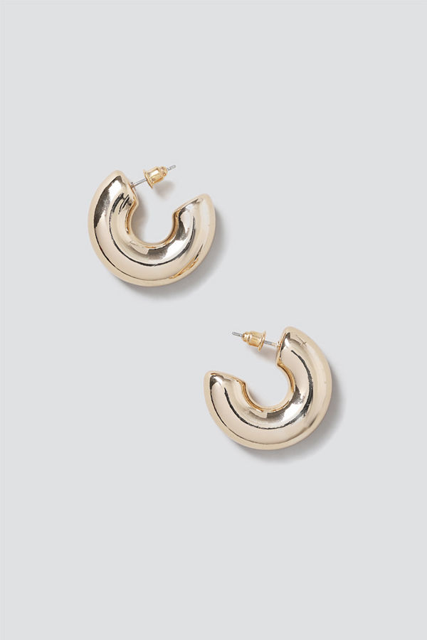 Gina Tricot örhängen Gold Chubby Hoops