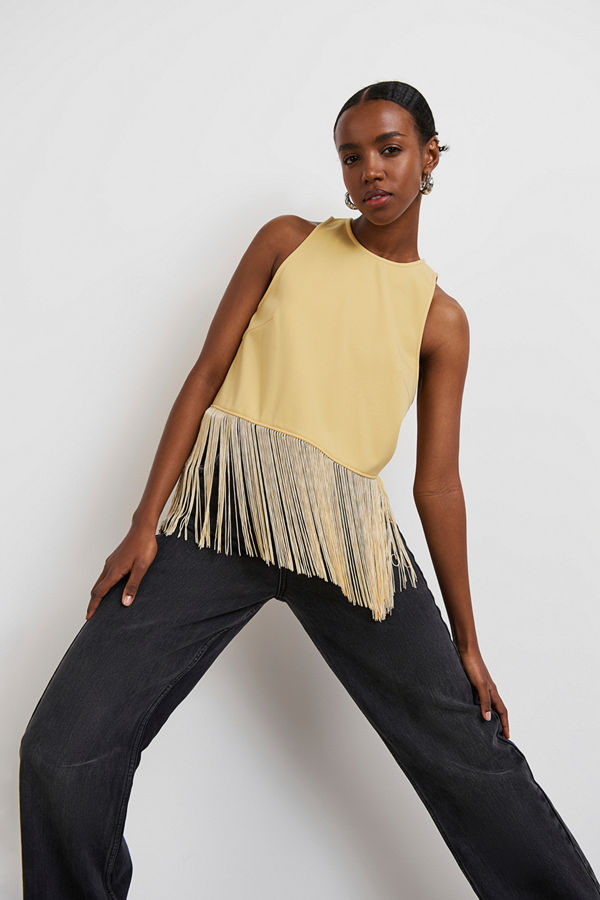 Gina Tricot Elsa fringe top