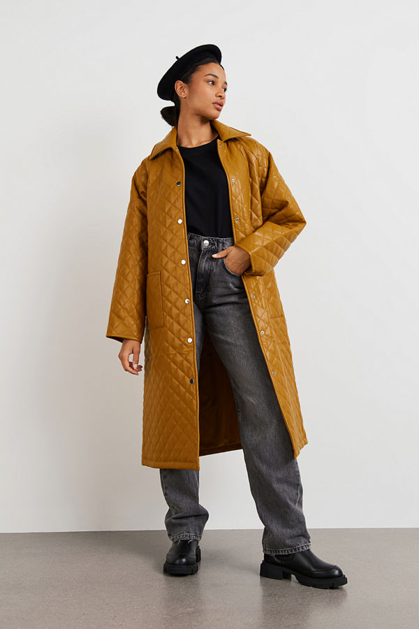 Gina Tricot Yamuna quilted Pu coat