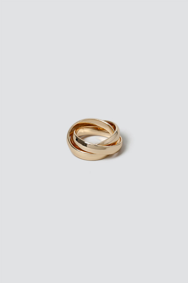 Gina Tricot Gold Crossover Ring