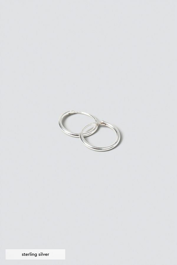 Gina Tricot örhängen Sterling Silver Plain Hoops