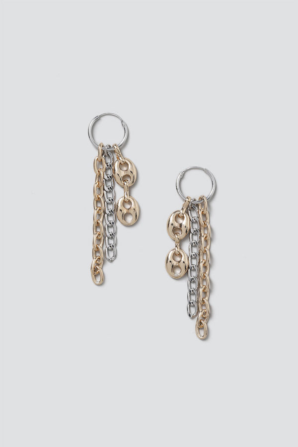 Gina Tricot örhängen Mixed Chain Drop Hoops
