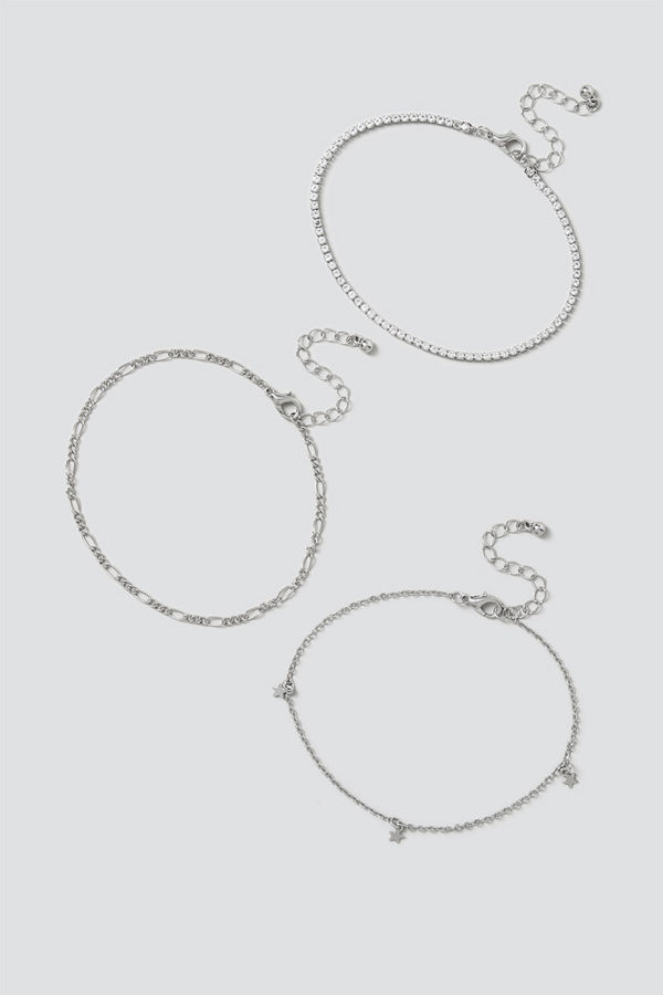 Gina Tricot smycke Gold Star & Chain Anklet Pack