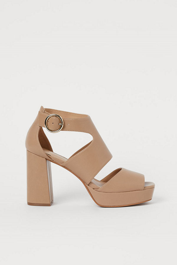 H&M Platåsandaletter beige