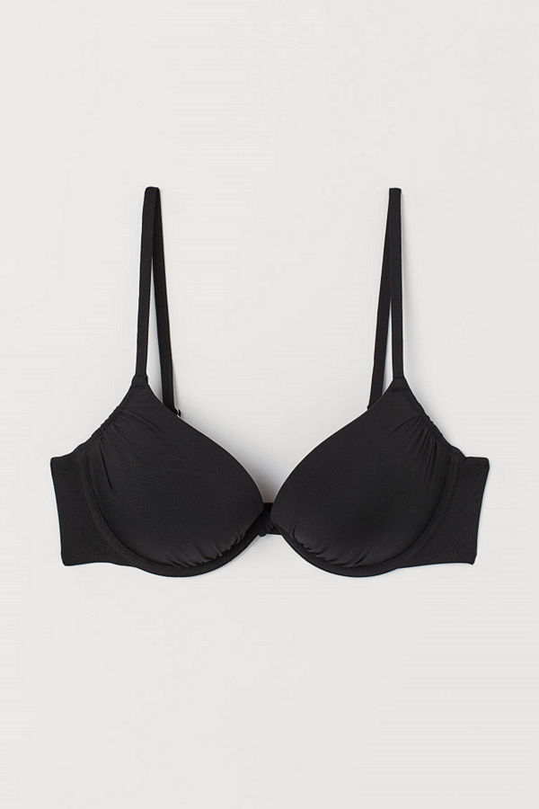 H&M Super push up bikini-bh svart