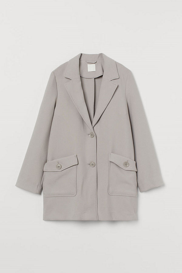 H&M Kort kappa grå