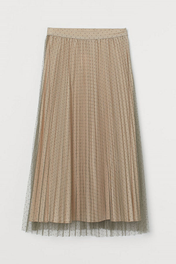 H&M Plisserad tyllkjol rosa
