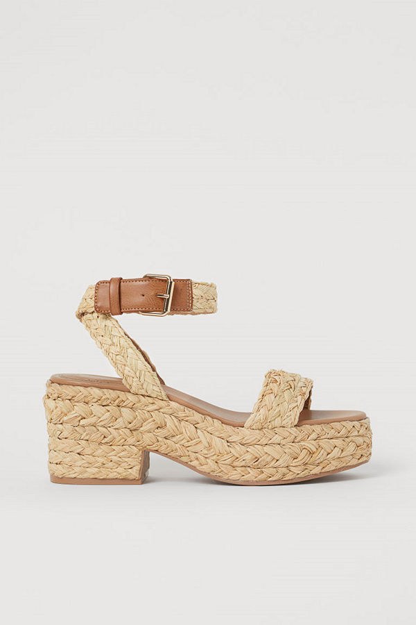 H&M Platåsandaletter beige