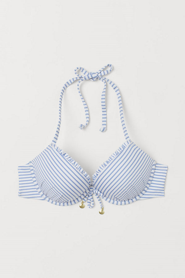 H&M Push up bikini-bh blå