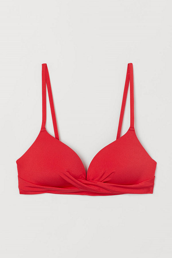 H&M Push up bikini-bh röd